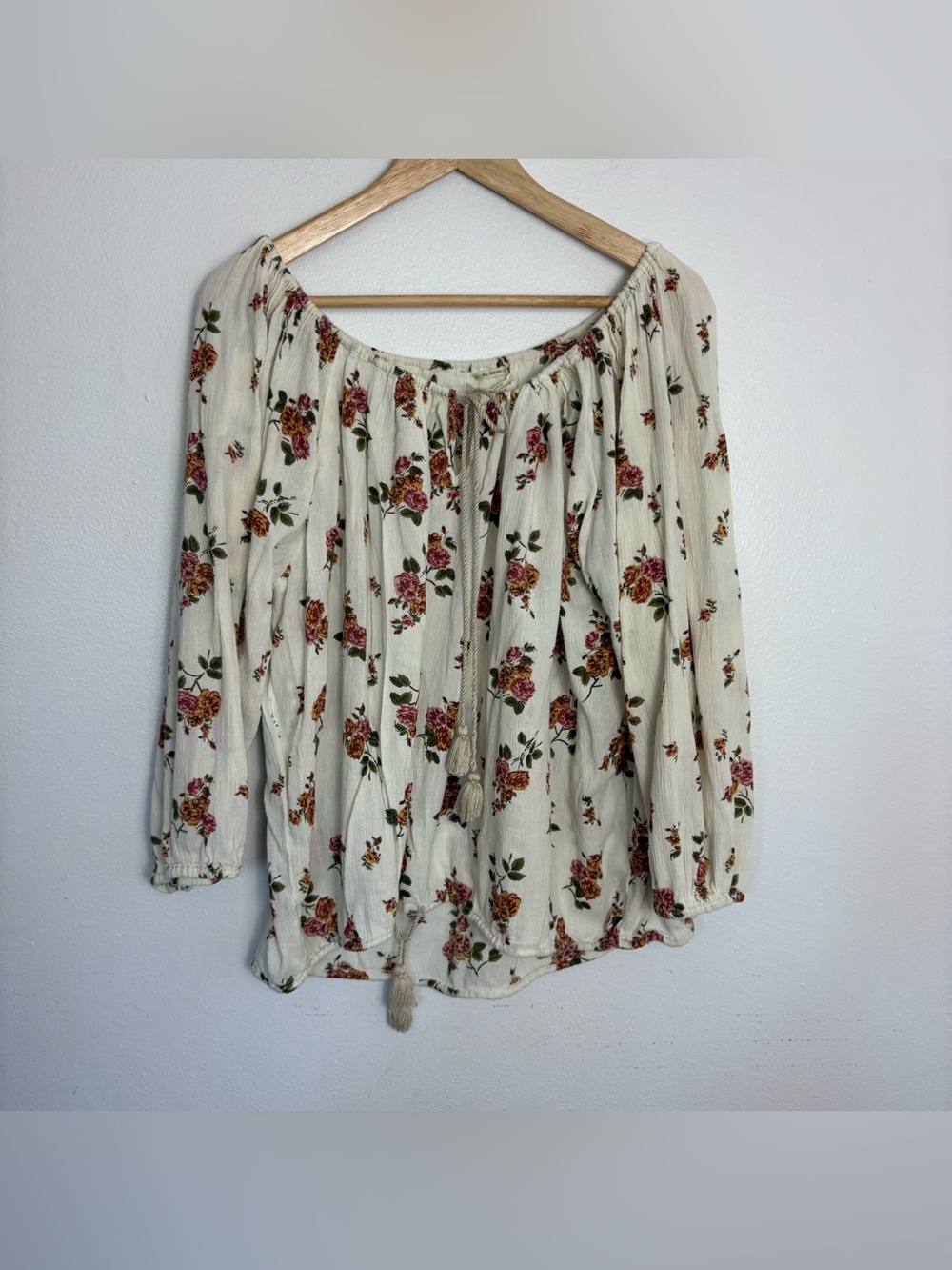 Ralph Lauren Denim & Supply Gauze Floral Boho Wench Renaissance Blouse Size XL